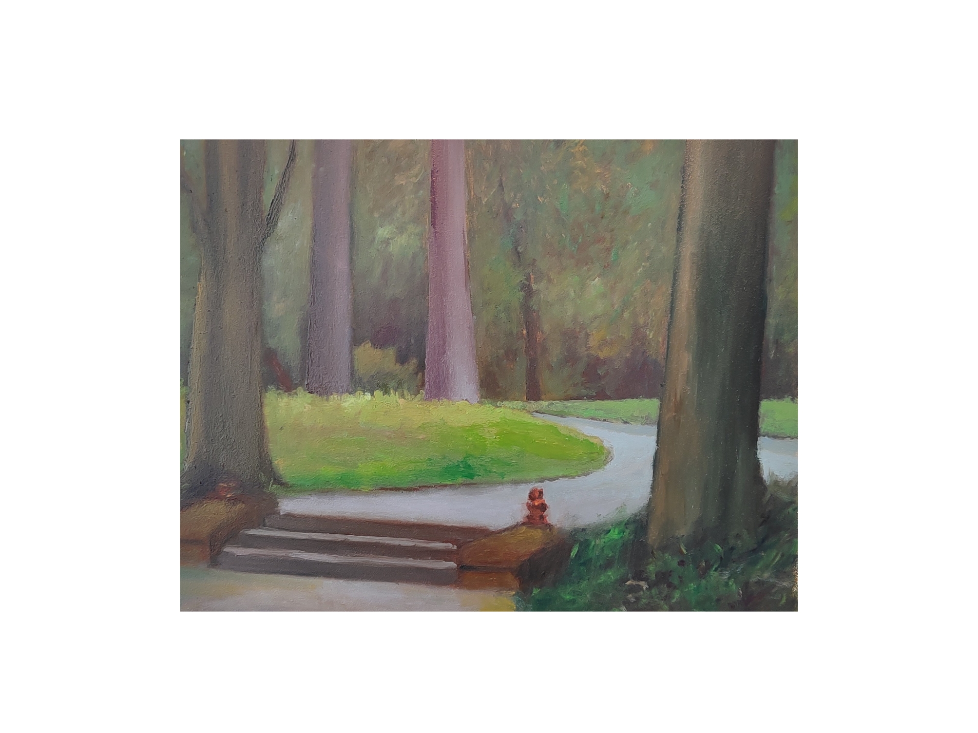 Soft Light, original Prospect Park oil painting