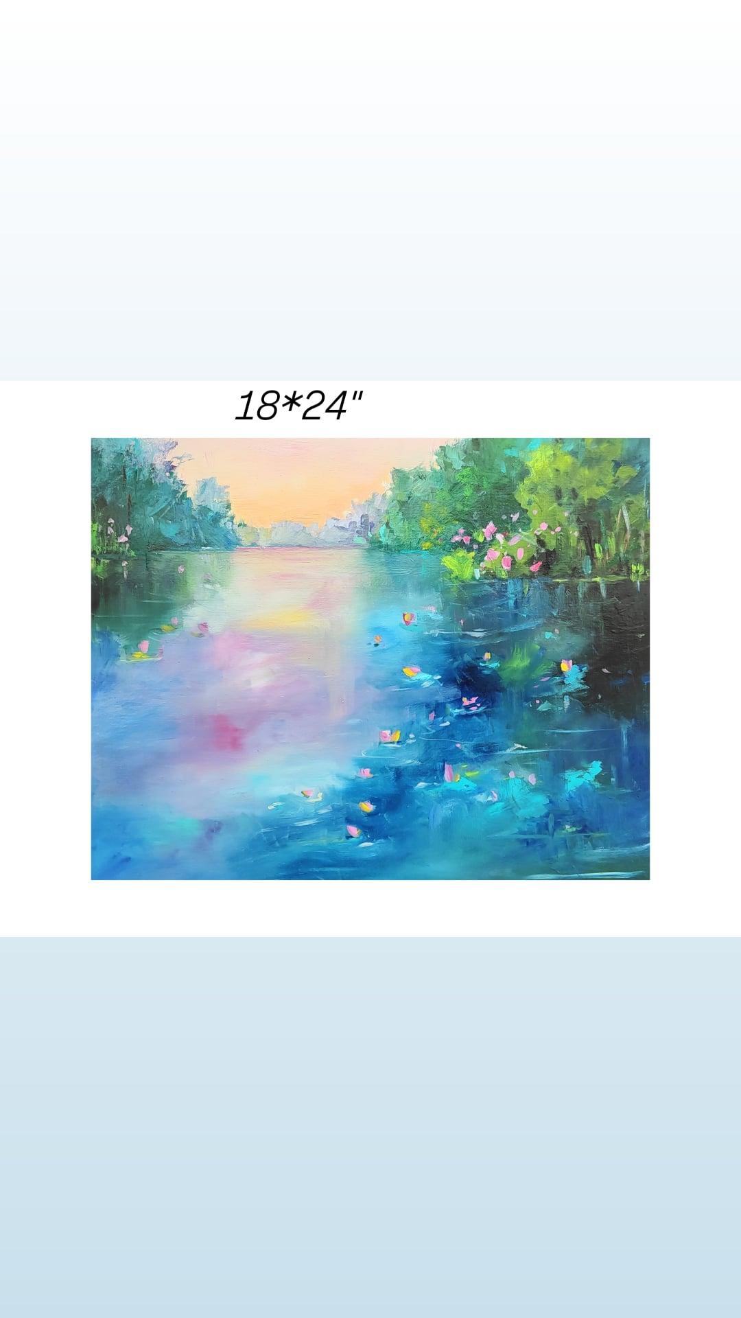 Spring in Prospect Park, original oil painting from the Four Seasons collection